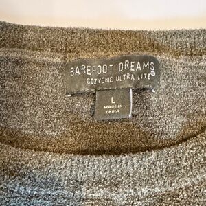 Barefoot Dreams Cozychic Ultralite Knit Top in Olive Green Size L